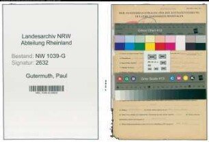 Entnazifizierung Paul Gutermuth , geb. 28.04.1895 (Beamter)