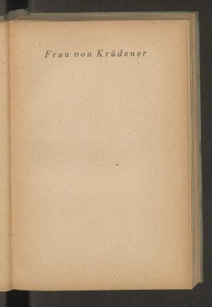 Frau von Krüdener