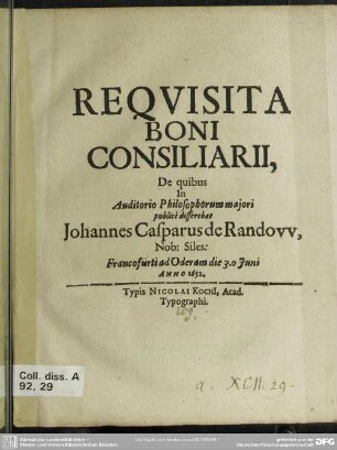 Reqvisita Boni Consiliarii