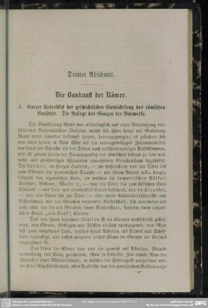 Dritter Abschnitt. Die Baukunst der Römer