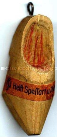 WHW-Abzeichen, Holzschuh, Rhön-Spessart-Hilfe, Straßensammlung im Gau Mainfranken von 1935