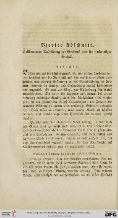 Vierter Abschnitt: Vollkommene Ausbildung der Baukunst und ihr nachmaliger Verfall