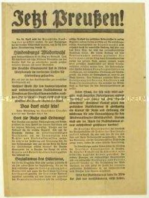 Aufruf der Deutschen Staatspartei zur preußischen Landtagswahl 1932