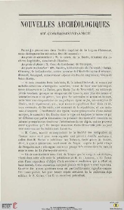 Nouvelles archéologiques