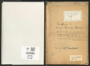 Repertorium der klevischen Rechnungsregistratur, 1822 oder später aufgestellt