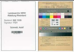 Entnazifizierung Adolf Schmidt , geb. 17.08.1896 (Maschinenmeister)
