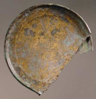 Etruskischer Spiegel (Fragment): Dioskuren, Minerva, Venus