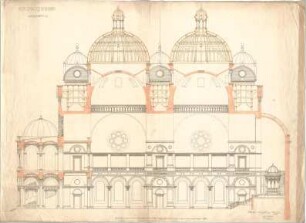 Schmidt, Albert; München; Neue Synagoge - Längsschnitt