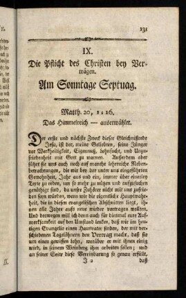 131-149, IX. Die Pflicht des Christen bey Vertraegen ...