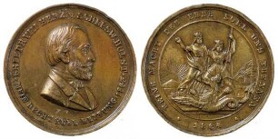 Fürstenhäuser, Sonderburg-Augustenburger Linie, Friedrich VIII., Herzog von Schleswig-Holstein; Medaille 1864