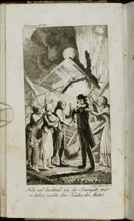 Hehr und leuchtend, wie der Sonnengott, trat er daher, reichte den Knaben der Mutter.