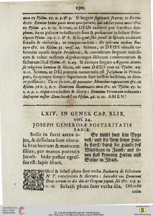 LXIV In Genes. Cap. XLIX, vers. 24