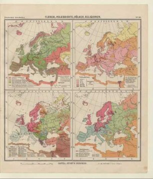 Floren, Volksdichte, Völker, Religionen; Floren; Volksdichte; Völker u. Sprachen; Religionen