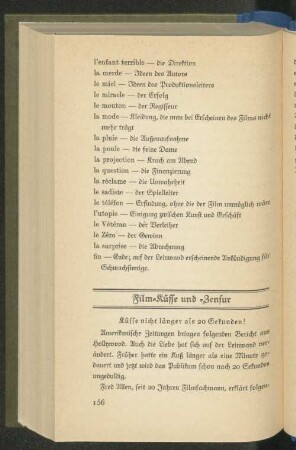 Film-Küsse und -Zensur