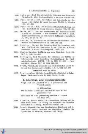 2. Literatur- und Geistesgeschichte.