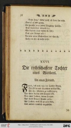 XXVI. Die rechtschaffene Tochter einer Wittbers