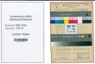 Entnazifizierung Walter Lenhart , geb. 19.10.1905 (Beamter)