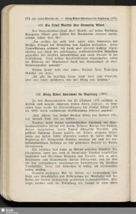 101. Ein Urteil Moltkes über Kronprinz Albert