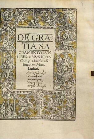 De Gratia Sacramentorvm Liber Vnvs Ioan. Cochl[a]ei