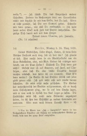 14) [Brief vom] 24. Merz 1828