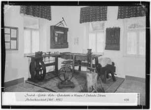 Friedrich-Gottlob-Keller Gedenkstätte in Krippen. Ausstellungsraum - Teilansicht