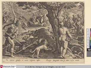 [Bärenjagd mit Netzen; Bear hunt with nets]