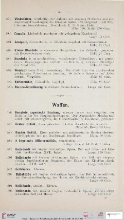 Waffen (Nr. 586 - 669)