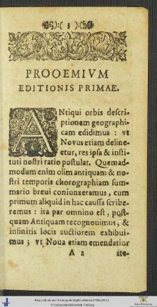 Prooemium Editionis Primae