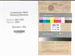 Entnazifizierung Otto Baumann , geb. 26.09.1908 (Polizeibeamter)