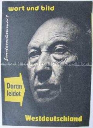 Sonderausgabe der Propaganda-Zeitschrift "Wort und Bild" aus der DDR für die Bevölkerung der Bundesrepublik