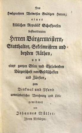 Der Geschichten schweizerischer Eidgenossenschaft ... Buch, 8. Drittes Buch, die beyden ersten Capitel