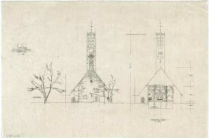 Gsaenger, Gustav; Hannover (Niedersachsen); Ev. Kirche Henrietten-Stiftung - Südseite (Ansicht)