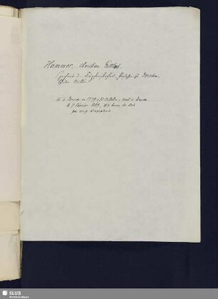 Nr. 85. Hammer, Christian Gottlob