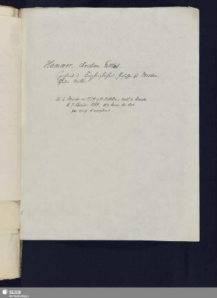 Nr. 85. Hammer, Christian Gottlob