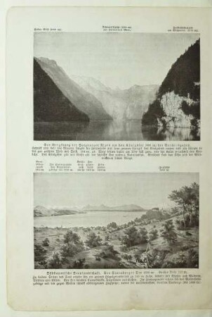 Südbayerische Seenlandschaft. Der Starnberger See (600 m). Größte Tiefe 123 m