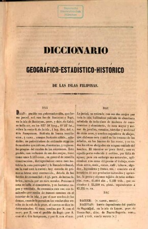 Diccionario geografico, estadistico, historico de las Islas Filipinas : por Manuel Buzeta y Felipe Bravo, II