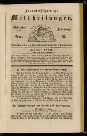 Achtzehnter Jahrgang. No. 2.