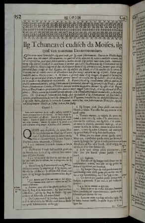 Ilg Tchuncavel cudisch da Moises, ilg qual ven numnaus Deuteronomium.
