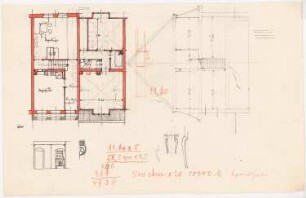Gutshaus: Grundriss, Schnitt