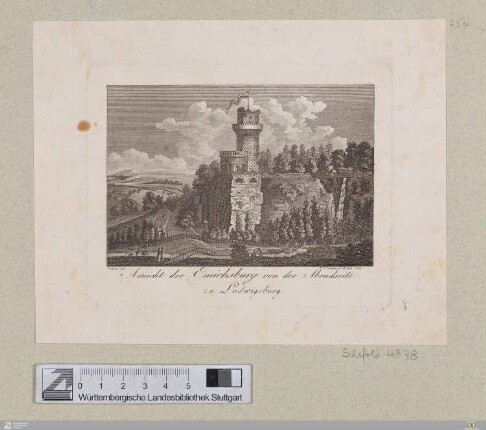 Ansicht der Emichsburg von der Abendseite : zu Ludwigsburg