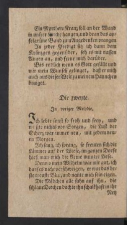Die zweyte. Jn voriger Melodie.