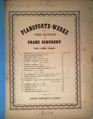 Pianoforte-Werke : zu 4 Hdn.. 2,12, 4 Polonaisen : op. 75