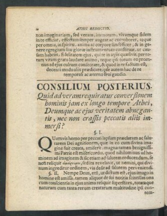 Consilium Posterius ...