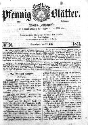 No. 76, Sonnabend,den 26. Juli