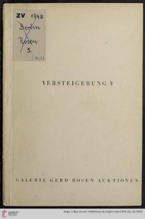 5: Versteigerung / Gerd Rosen
