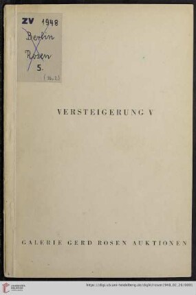 5: Versteigerung / Gerd Rosen