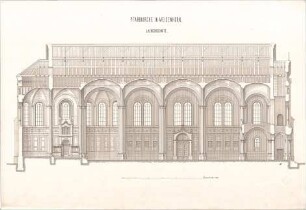 Voit, August von; Weißenhorn; Pfarrkirche - Längsschnitt