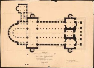 Sankt Antonius Basilika, Rheine: Grundriss 1:100 (1. Vorentwurf)