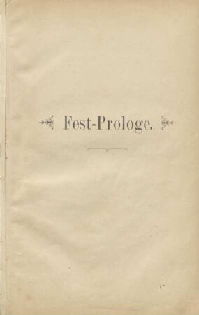 Fest-Prologe