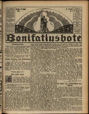 Erste Ausgabe vom Sonntag, den 29. Januar 1928.